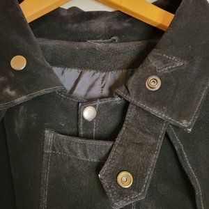 Wilson black suede raincoat
